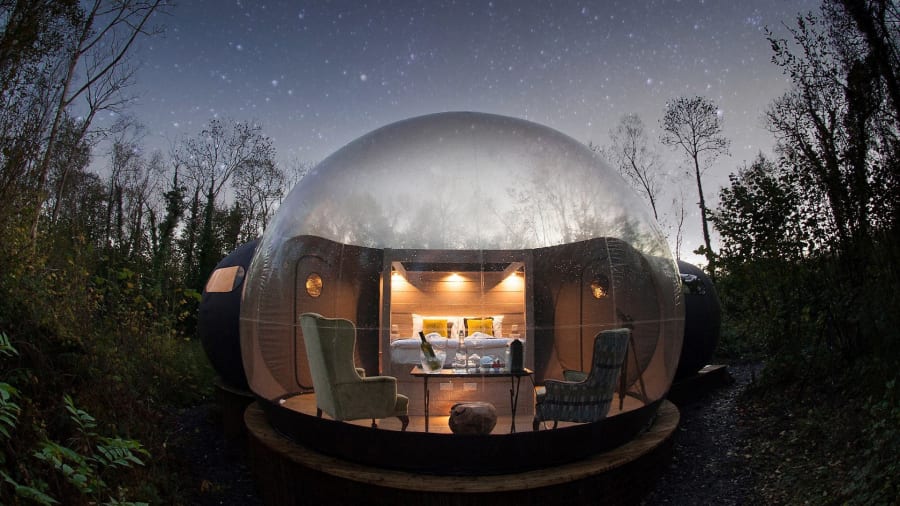 Zorb House, bubble hotel, hotel burbuja en Irelanda